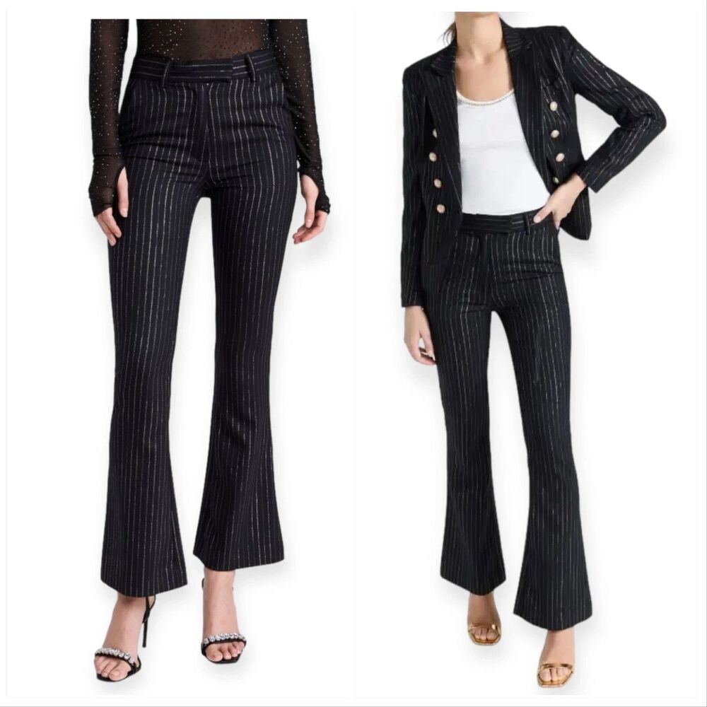 Generation Love Jack Pinstripe Pants BLACK GOLD SZ 8 NWOT $248